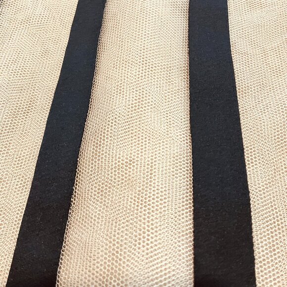 Akris 100% Silk Dress with Sheer Mesh Skirt & Vertical Stripe Detail ,US 8 - Picture 9 of 11